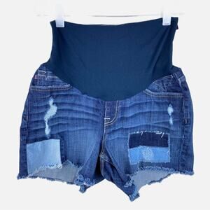 Vigoss x A Pea In The Pod Maternity Patchwork Shorts Womens Sz M Casual Summer